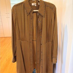 Diane Von Furstenberg Silk Button Down Dress